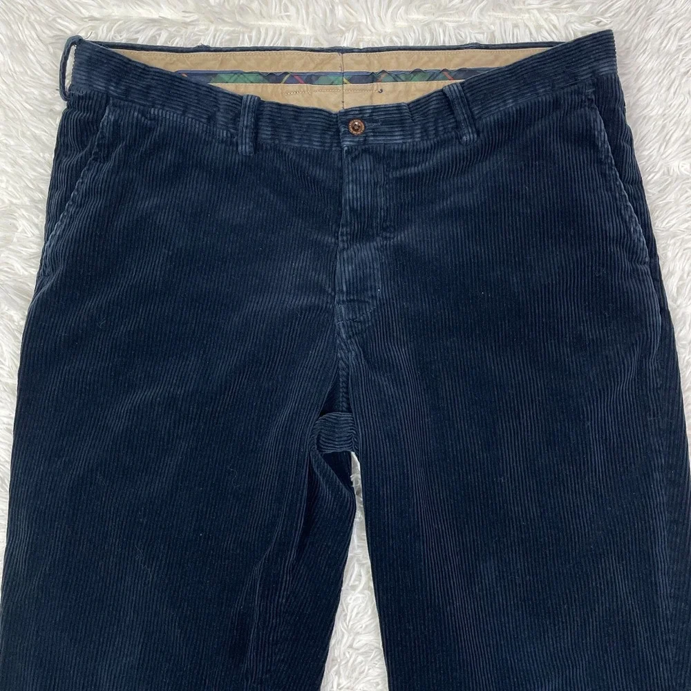 VTG Polo Ralph Lauren Pants Mens 38x30 Blue Corduroy Preston Pant Cotton Casual - Picture 2 of 15